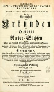 Cover of: Inventarium diplomaticum historiae Saxoniae Inferioris et omnium ditionum Brunsvico-Luneburgicarum by Polycarp Gottlieb Hempel
