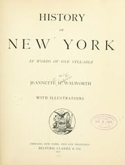 Cover of: History of New York