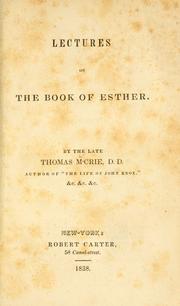 Cover of: Lectures on the book of Esther.