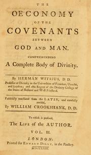 Cover of: The oeconomy of the covenants between God and man by Herman Witsius