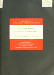 Cover of: Styles of student adaptation: outcomes of the psychological contract