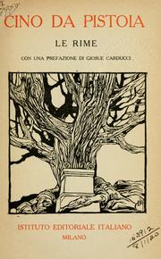 Cover of: Le rime: con una prefazione di Giosue Carducci.