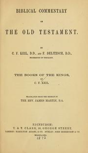 Cover of: The Books of the Kings by Carl Friedrich Keil