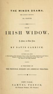 Cover of: The Irish widow by David Garrick