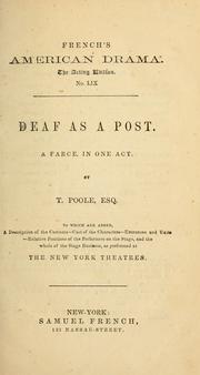 Cover of: Deaf as a post by John Poole