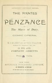 Cover of: The pirates of Penzance: or, The slave of duty.