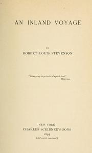 An  inland voyage by Robert Louis Stevenson