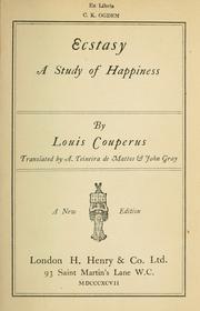 Cover of: Ecstasy by Louis Couperus, Louis Couperus