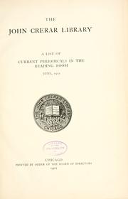 Cover of: A list of current periodicals in the reading room, June, 1902.