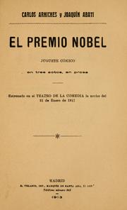 Cover of: El premio Nobel by Carlos Arniches y Barrera