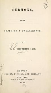 Cover of: Sermons, in the order of a twelvemonth.
