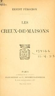 Cover of: creux-de-maisons.
