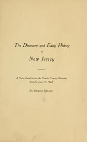 Cover of: The discovery and early history of New Jersey