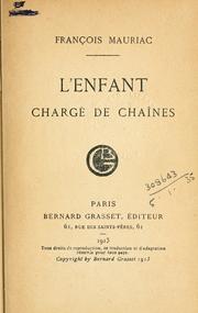 Cover of: L' enfant chargé de chaînes.
