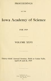 Cover of: The Proceedings of the Iowa Academy of Science. by 