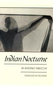 Cover of: Indian nocturne by Antonio Tabucchi