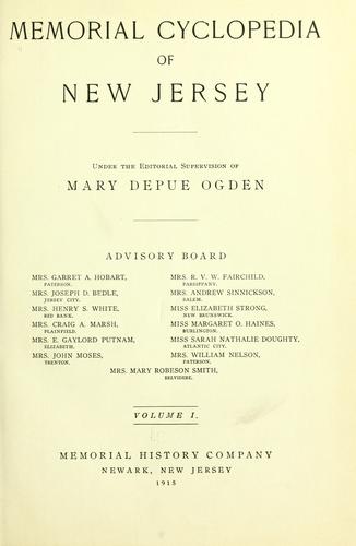 Memorial cyclopedia of New Jersey by 