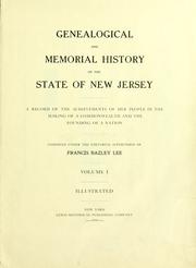 Cover of: Genealogical and memorial history of the state of New Jersey ...