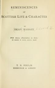 Cover of: Reminiscences of Scottish life & character by Edward Bannerman Ramsay