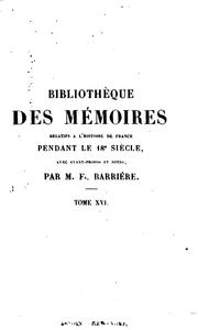 Cover of: Mémoires du maréchal duc de Richelieu