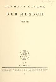 Cover of: Mensch: Verse
