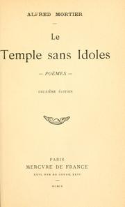 Cover of: temple sans idoles: poèmes.