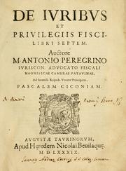 De ivribvs et privilegiis fisci, libri septem by Marcantonio Pellegrini