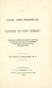 Cover of: Civil and Political History of New Jersey by Issac S. Mulford