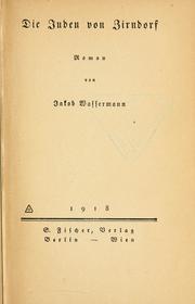 Cover of: Juden von Zirndorf: roman