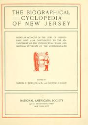 The biographical cyclopedia of New Jersey by Samuel Fowler Bigelow