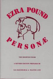 Cover of: Personae by Ezra Pound, Lea Baechler, A. Walton Litz