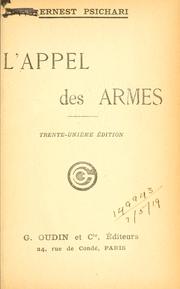 Cover of: L' appel des armes.