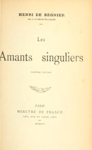 Cover of: Les amants singuliers.
