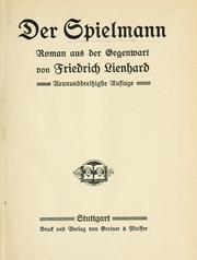 Cover of: Der Spielmann: Roman aus der Gegenwart
