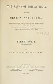 Cover of: The  fauna of British India, including Ceylon and Burma.