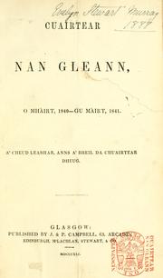 Cover of: Cuairtear nan gleann. | 