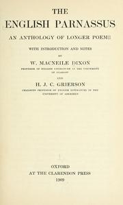 Cover of: The English Parnassus by Dixon, W. Macneile