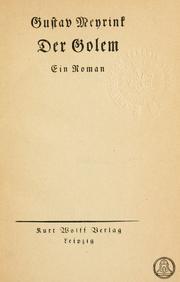 Cover of: Gesammelte Werke. by Gustav Meyrink