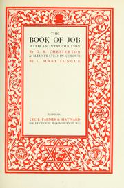 Cover of: The book of Job.