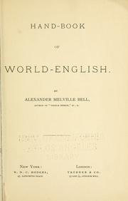 Cover of: Hand-book of world-English.