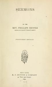 Cover of: Sermons. | Phillips Brooks