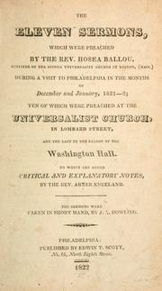 The eleven sermons which were preached by Hosea Ballou