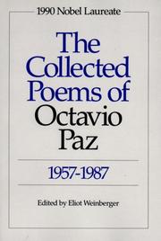 Cover of: The Collected Poems of Octavio Paz, 1957-1987: Bilingual Edition