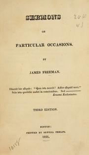 Sermons on particular occasions by James Freeman