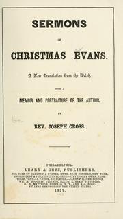 Cover of: Sermons of Christmas Evans. by Christmas Evans, Christmas Evans