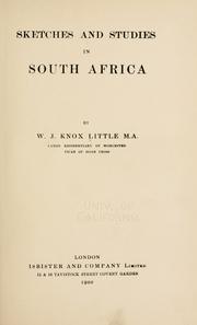 Cover of: Sketches and studies in South Africa by W. J. Knox Little