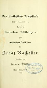 Cover of: deutschthum Rochester's