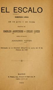 Cover of: escalo: humorada lírica en un acto y en prosa