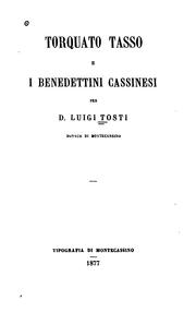 Cover of: Torquato Tasso e i benedettini cassinesi