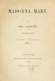 Cover of: Madonna Mary by Margaret Oliphant